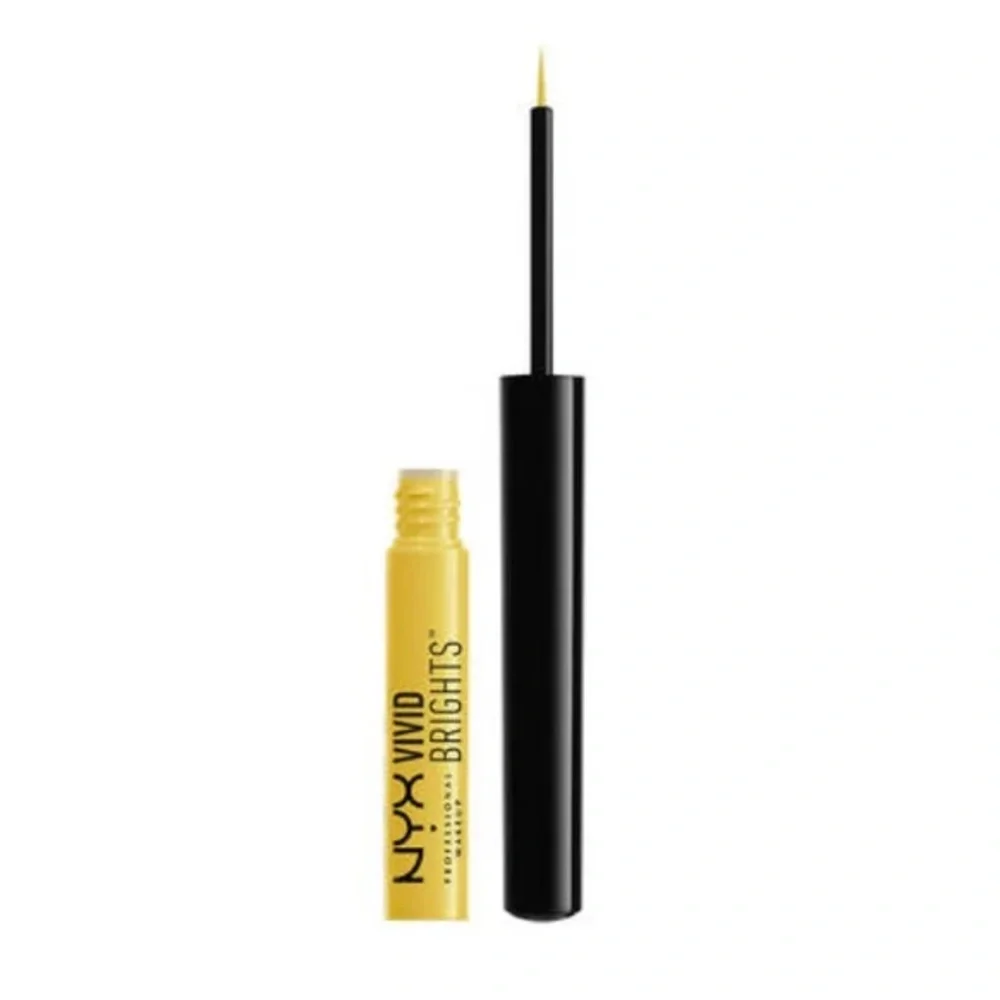 NYX Vivid Brights Liquid Eyeliner Vivid Halo Pastel Yellow New in Box
